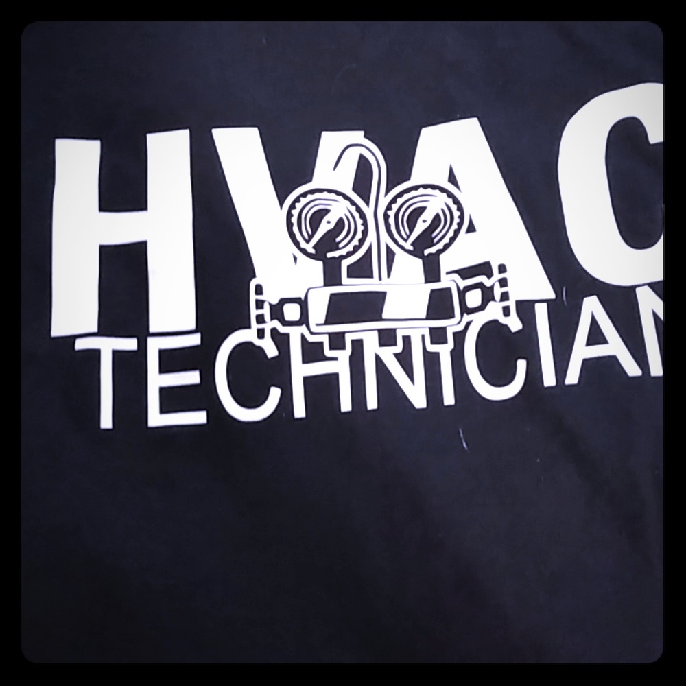 HVAC technician t-shirts white and black sizes med
